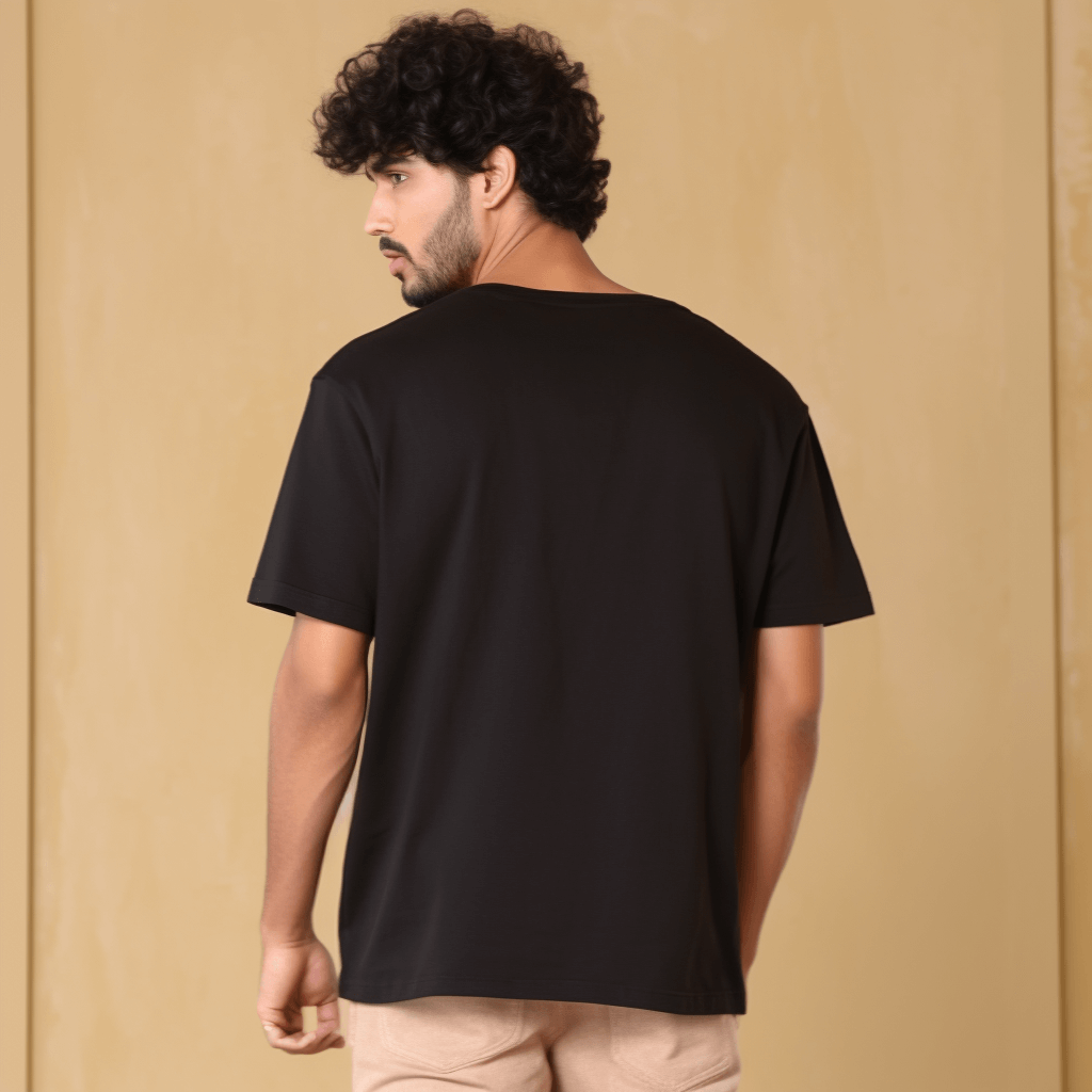 Kalyug Ka Raavan Oversize Printed Black Tshirt