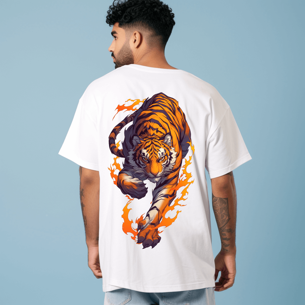 Tiger Oversized Printed Tshirt for Men and Women