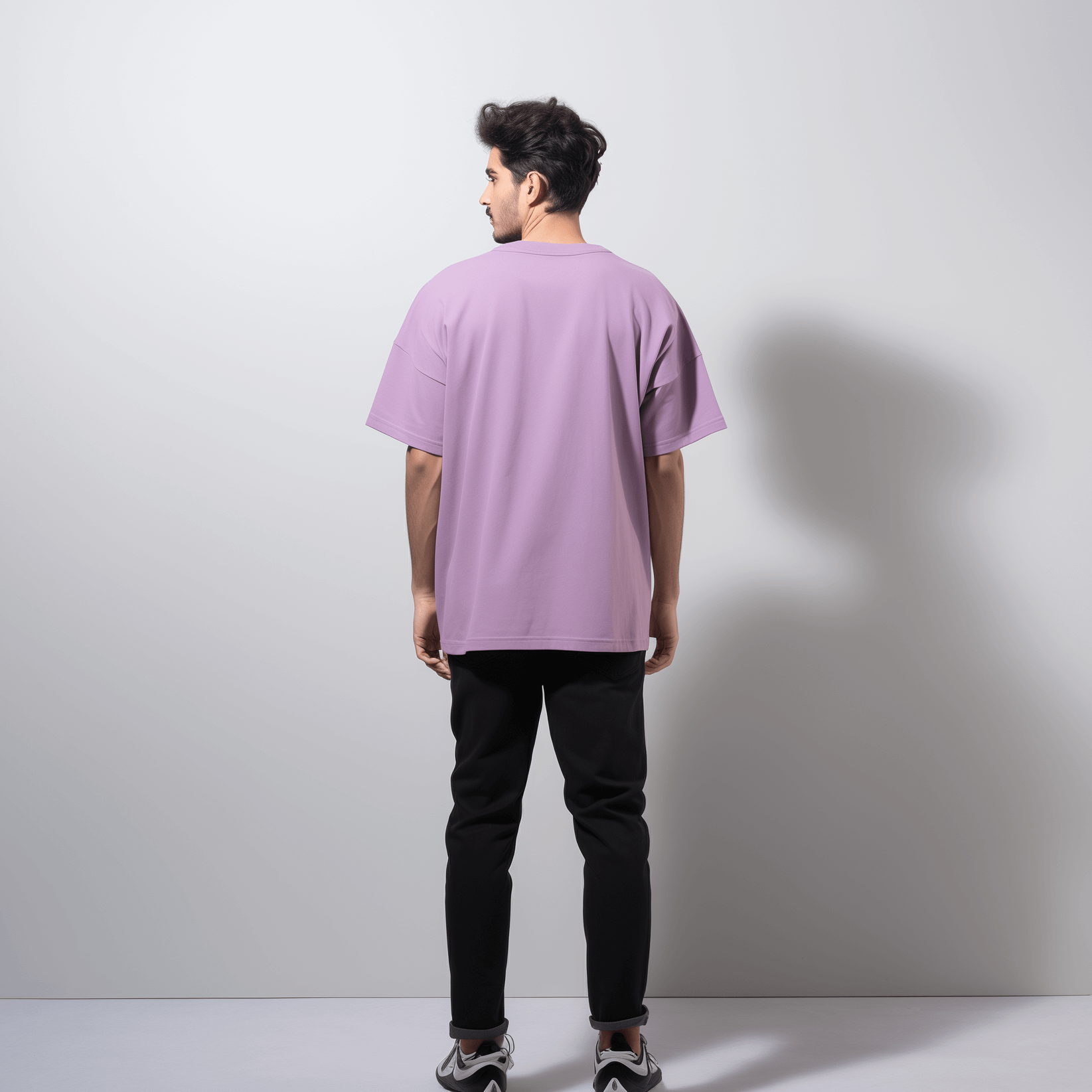 Solid Lavender Oversized Tshirt For Men and Women