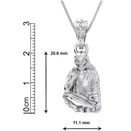Silver sai baba locket Clearance