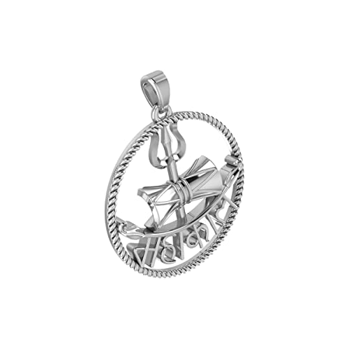 PrabhuBhakti 925 Sterling Silver Mahakal Trishul Damru Pendant for Men & Women Without Chain| Pendant to Gift Women & Men | Pure Silver Mahadev Locket With 925 Stamp