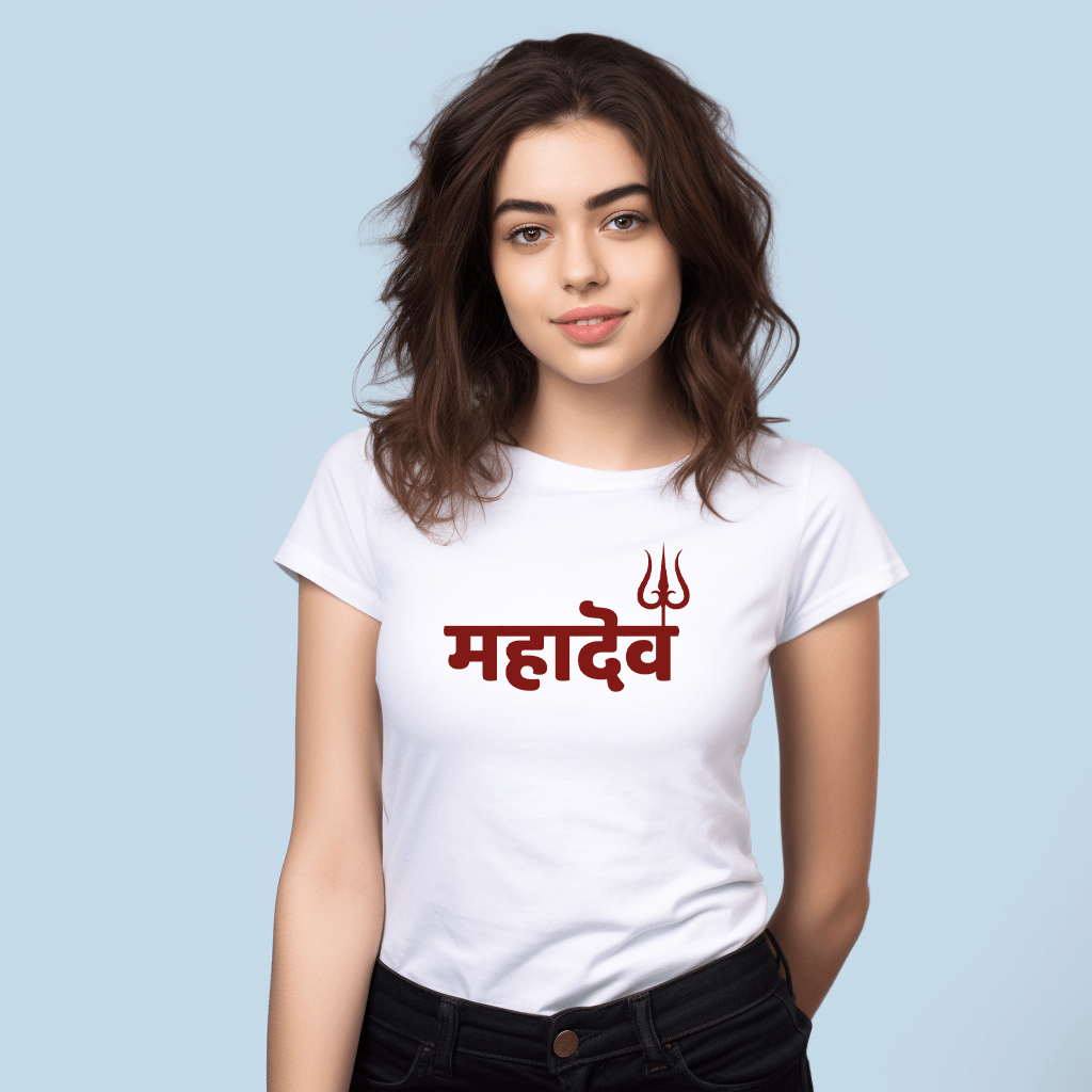 Mahadev Printed tshirt for Women
