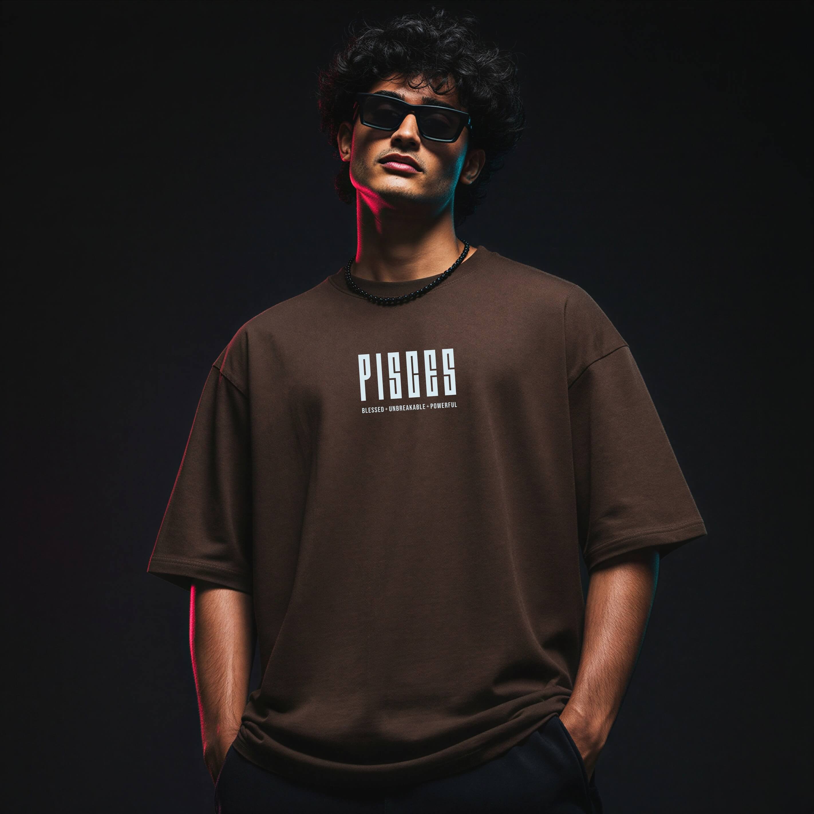 Pisces Zodiac T-Shirt for Men – Celestial Astrology Fish Design