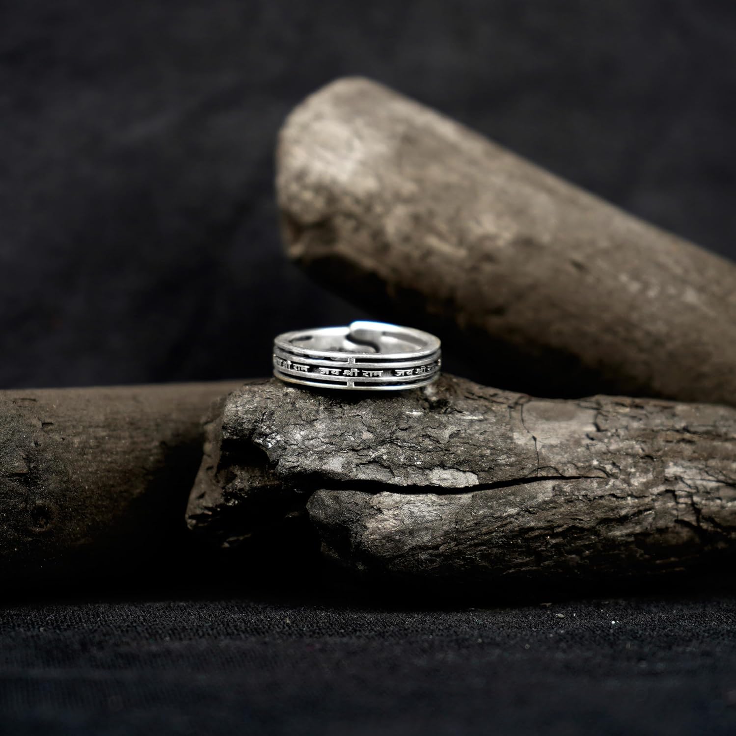 Jai Shree Ram Sterling Silver Wrap Ring for Men & Women