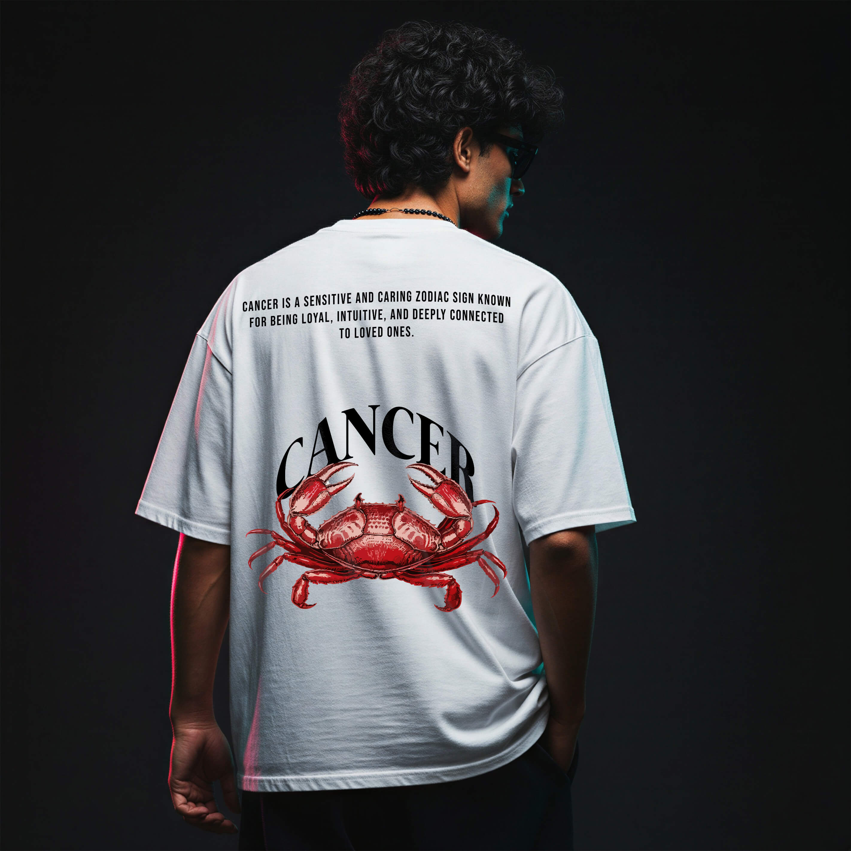 Cancer Zodiac Sign Oversized T-shirt