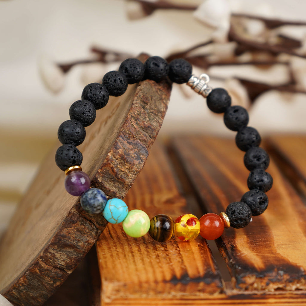 Chakra Bracelet Real Stones Chakra Stone Wrap Bracelet