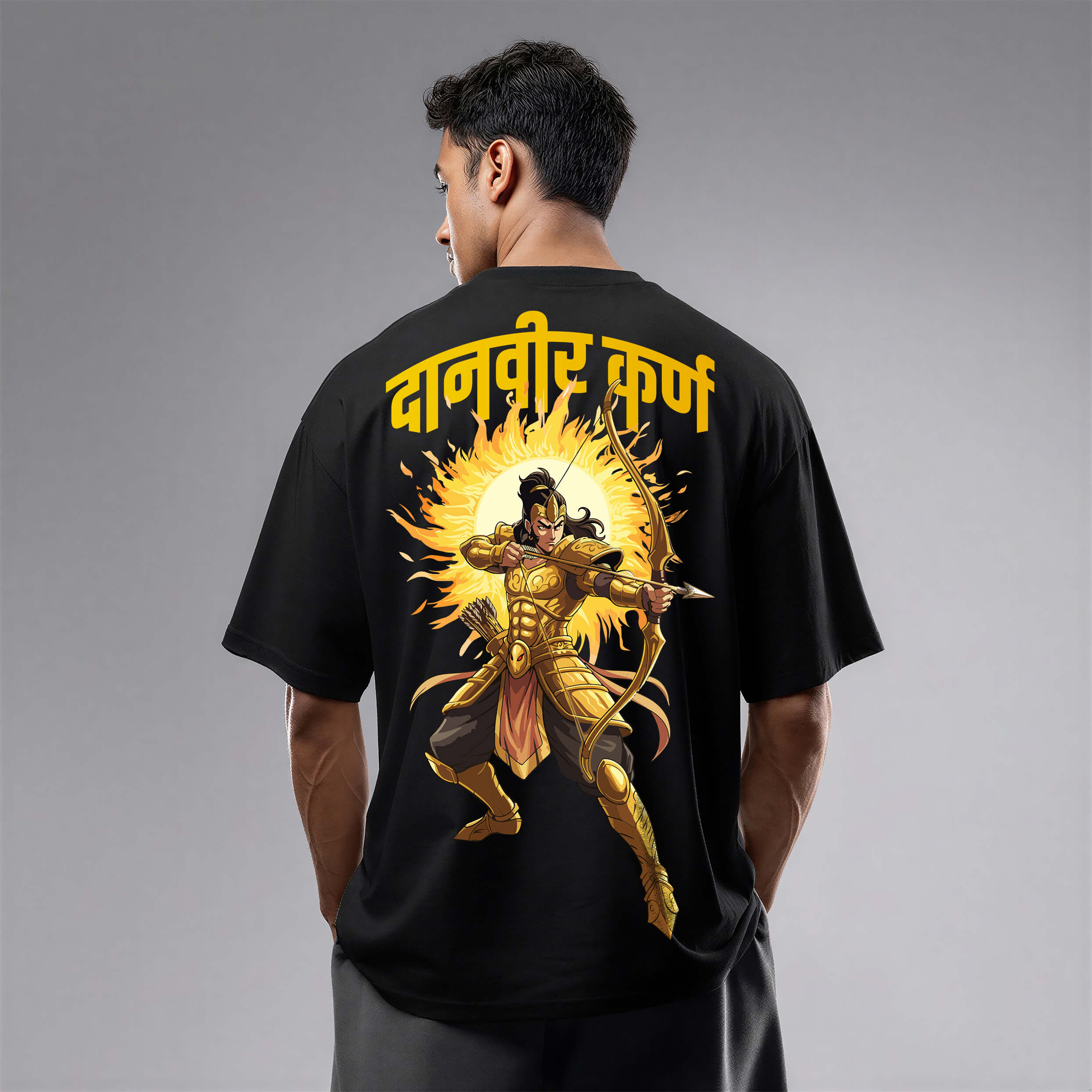 Daanveer Karna Divine Warrior Tee – Mythological Graphic T-Shirt