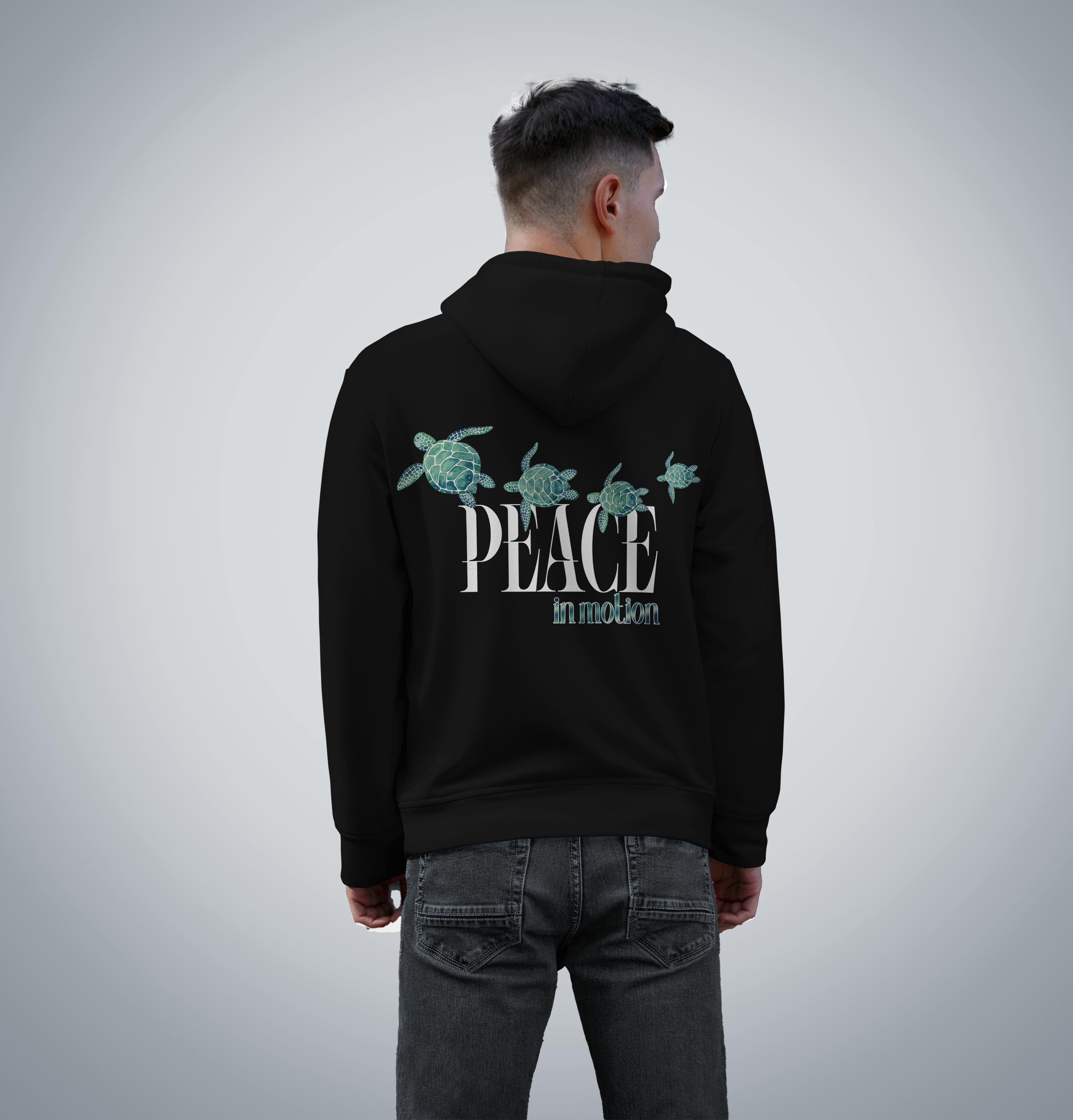 Peace Oversized Black Hoodie | Premium Fleece | Unisex Streetwear