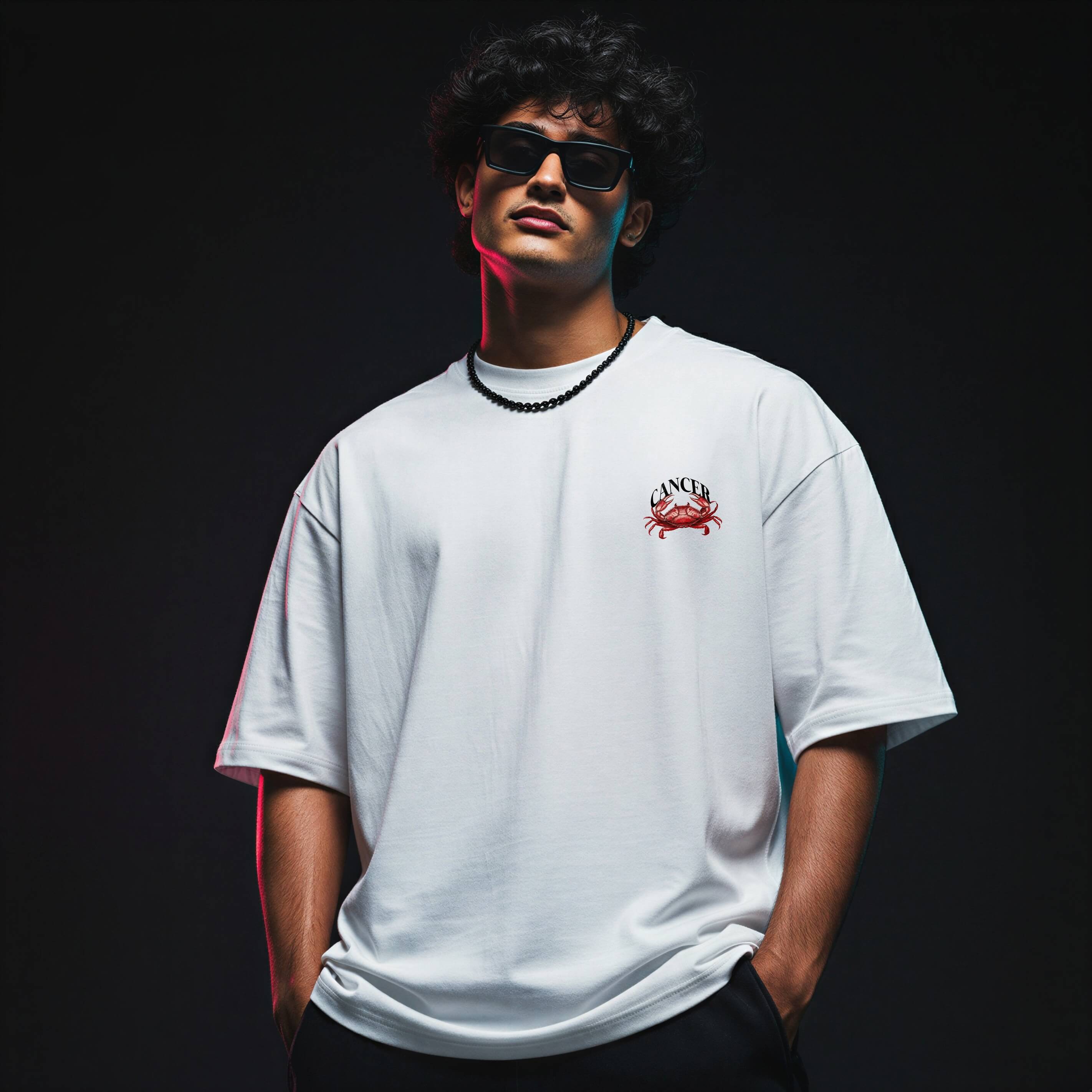 Cancer Zodiac Crab Oversized T-Shirt – Astrology Graphic Tee