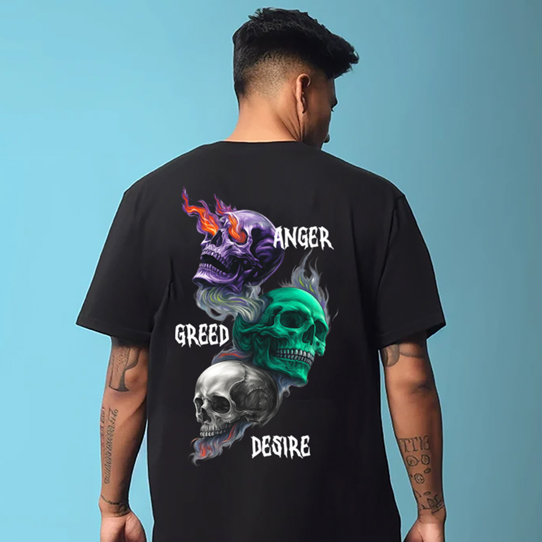 Men’s Oversized Vibes Printed T-Shirt | 100% Cotton Streetwear T-Shirt