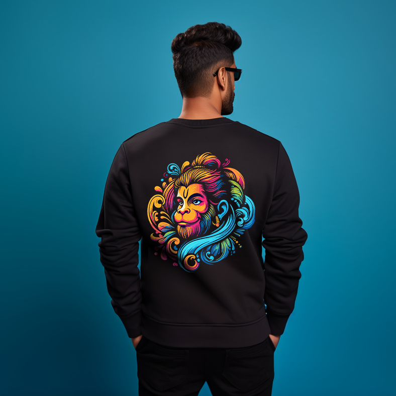 Hanuman Ji Printed Sweatshirt for Men