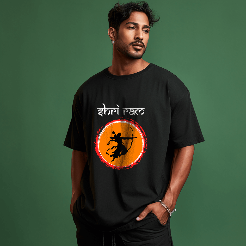 Shri Ram Oversize Printed Tshirt for Men
