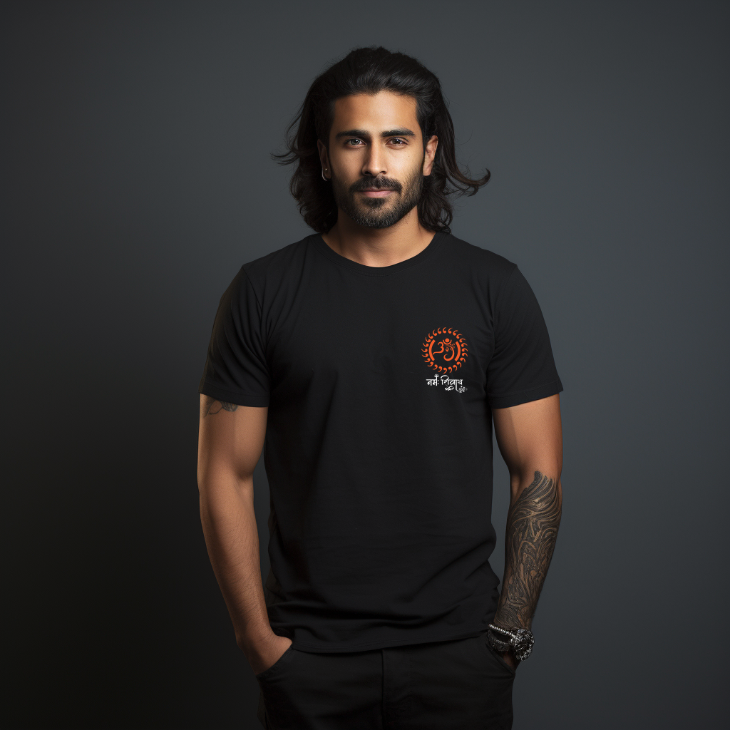 om namah shivay t shirt black