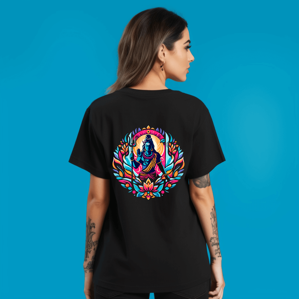 Lord Shiva Printed OverSized T Shirts for Girls