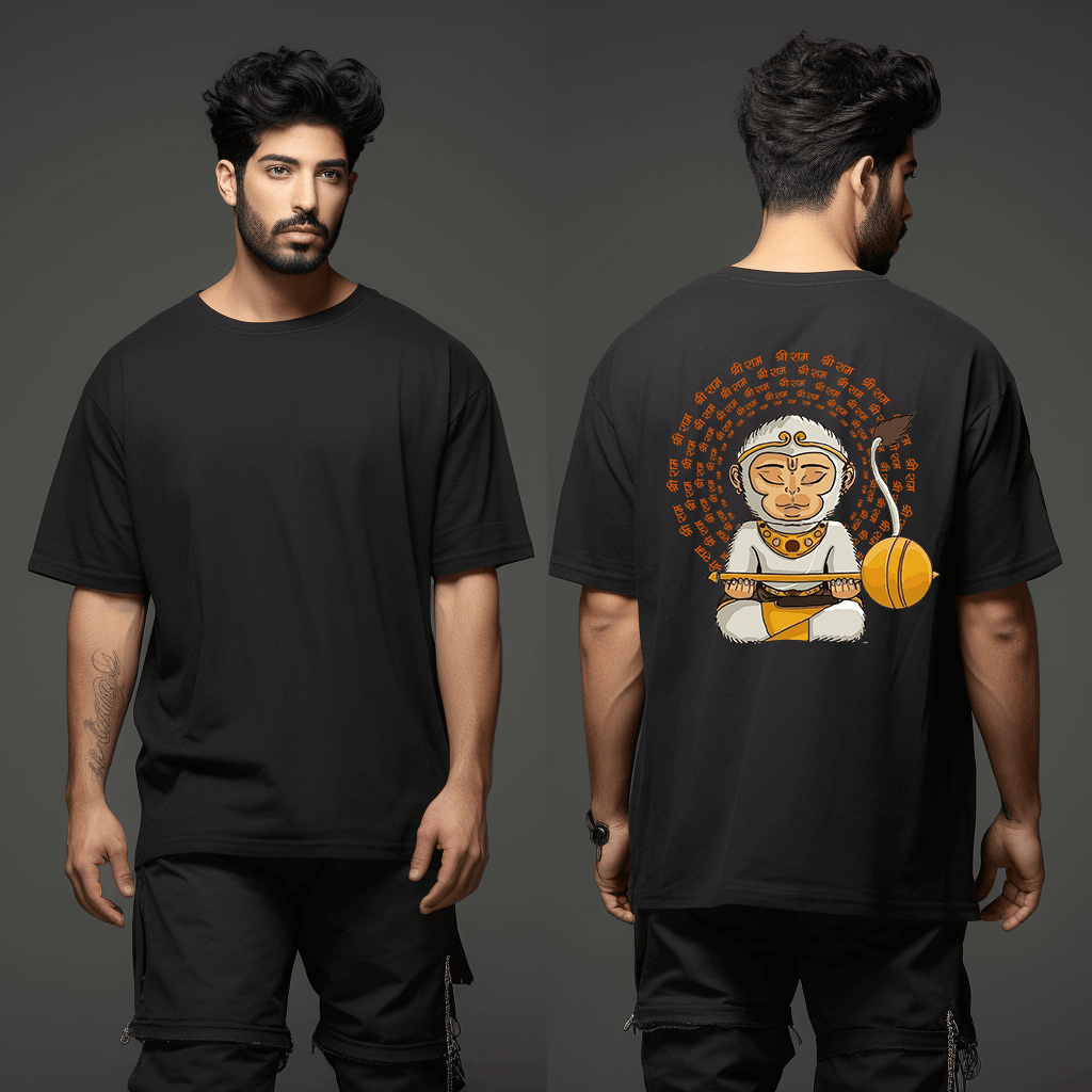 Jai Shree Ram Oversize Printed Tshirt