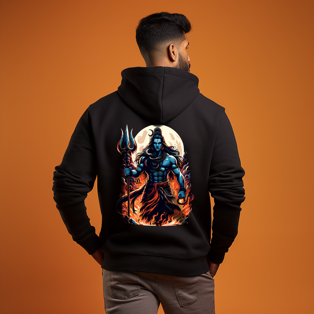 Mahadev With Trishul Printed Hoody For Man and Woman