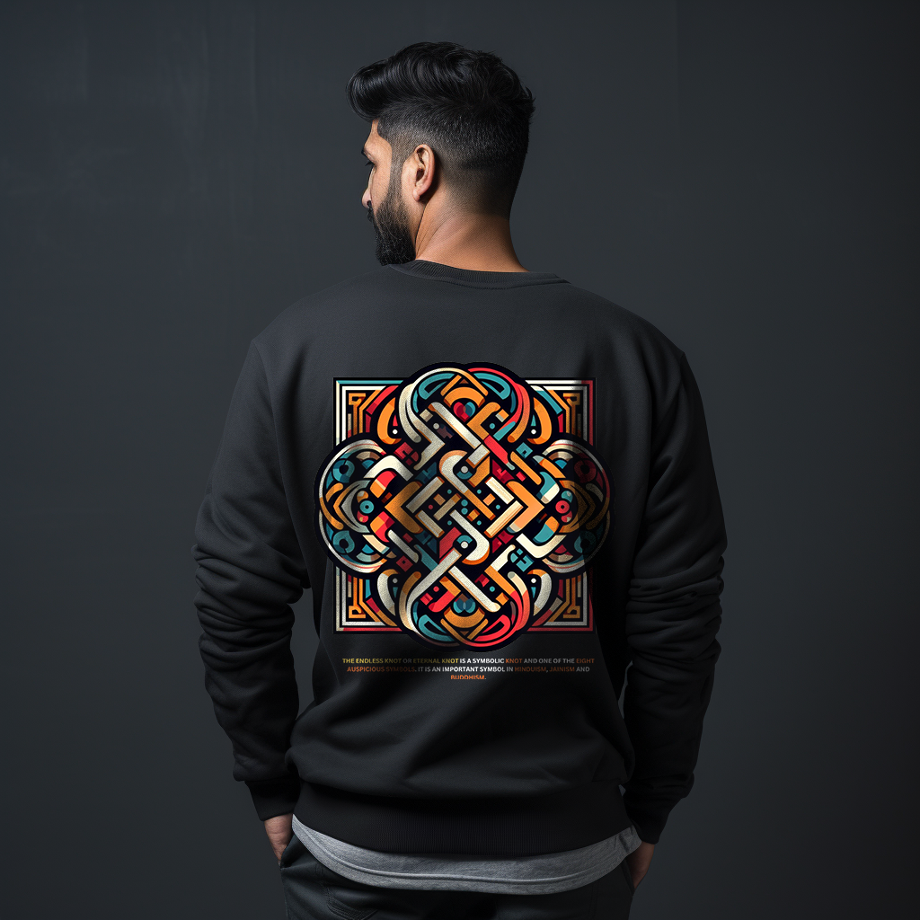 Endless Knot Printed Sweatshirt for Men Prabhubhakti