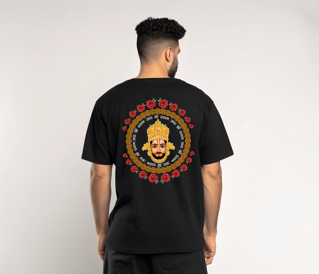 Jai Shri Shyam Oversize Printed Black Tshirt – Prabhubhakti