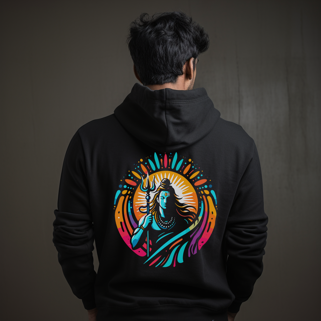 Lord Shiva printed Hoodie with Shivling for Men