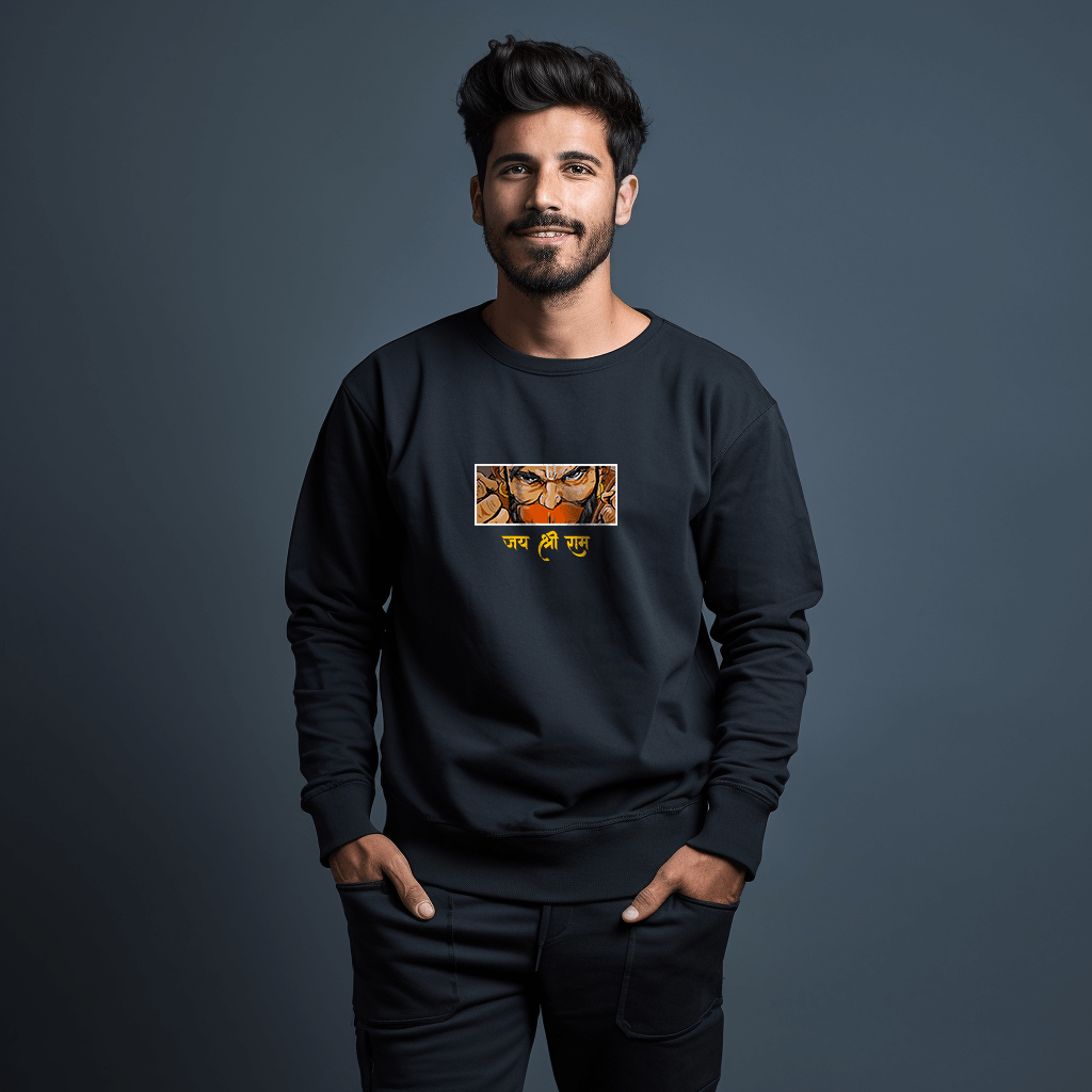 Hanuman Printed Sweatshirt for Men