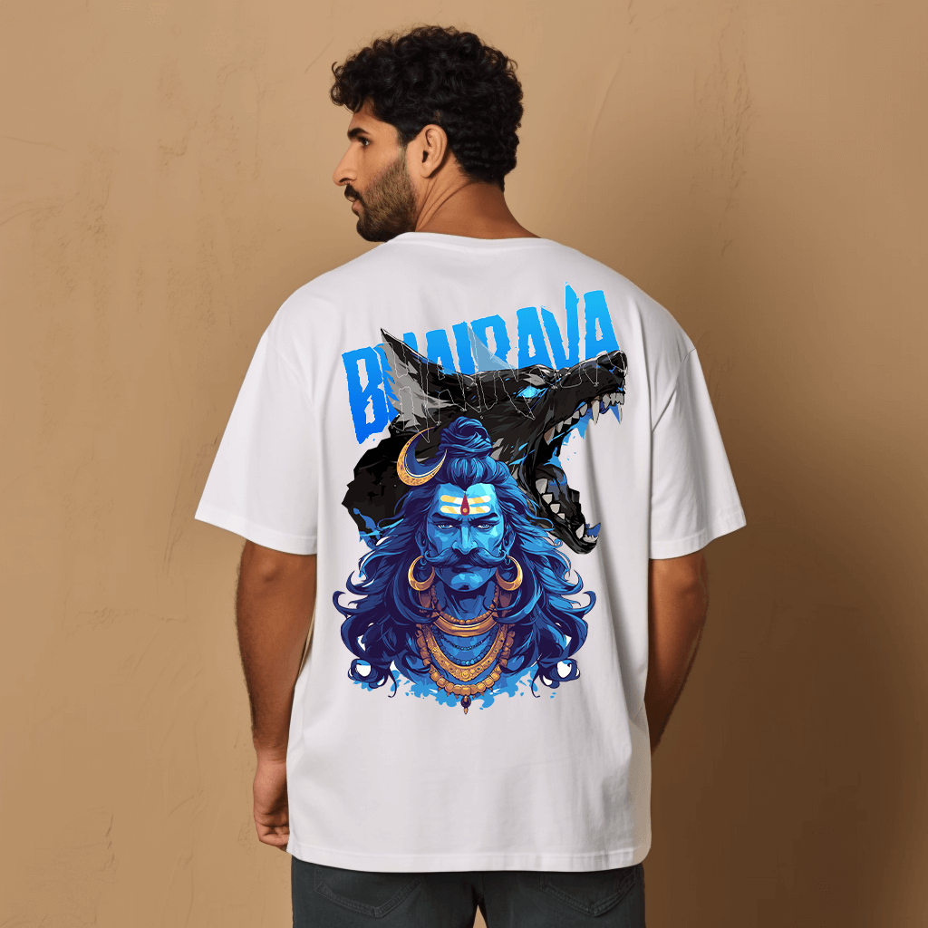 Kaal Bharava Mahadev Printed Oversized Tshirt For Men and Women