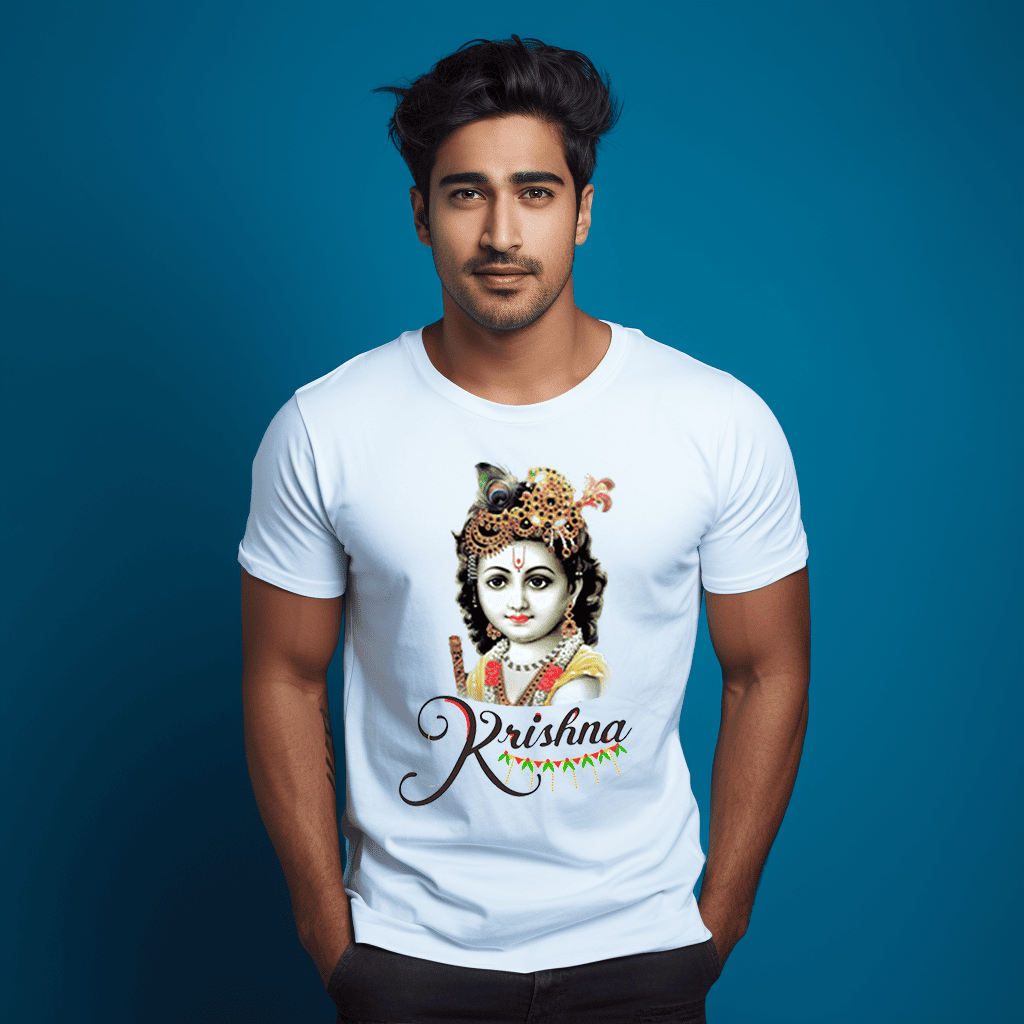 Krishna Ji Printed Tshirt For men