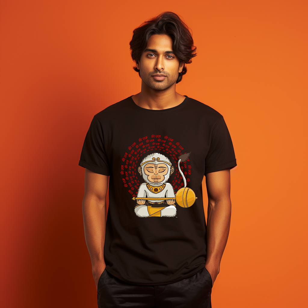 Bajrangbali Mighty Hanuman Printed Tshirt