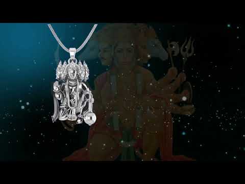 Panchmukhi Hanuman ji Pendant Sterling Silver Locket For Men With Silver chain