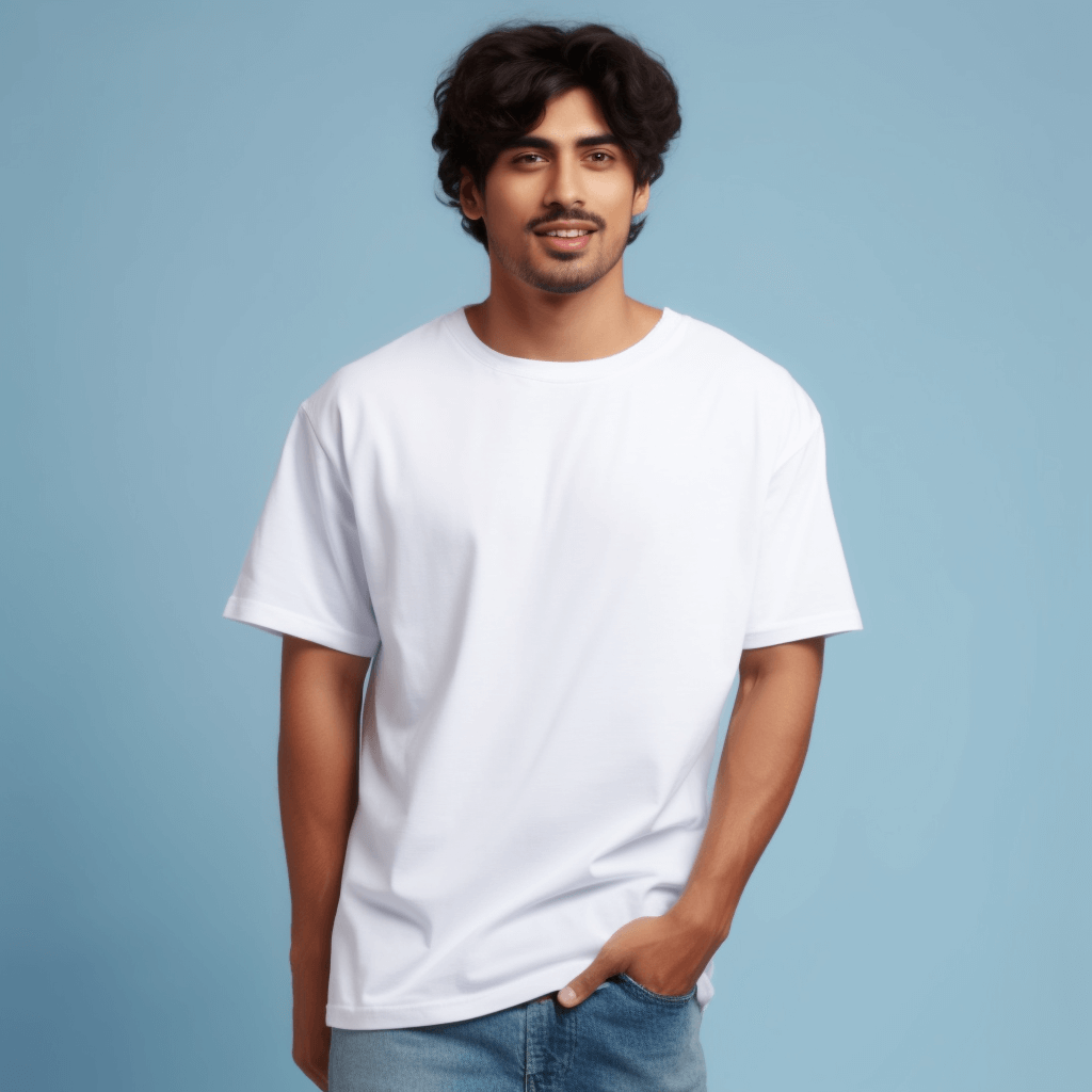Solid white tee sales
