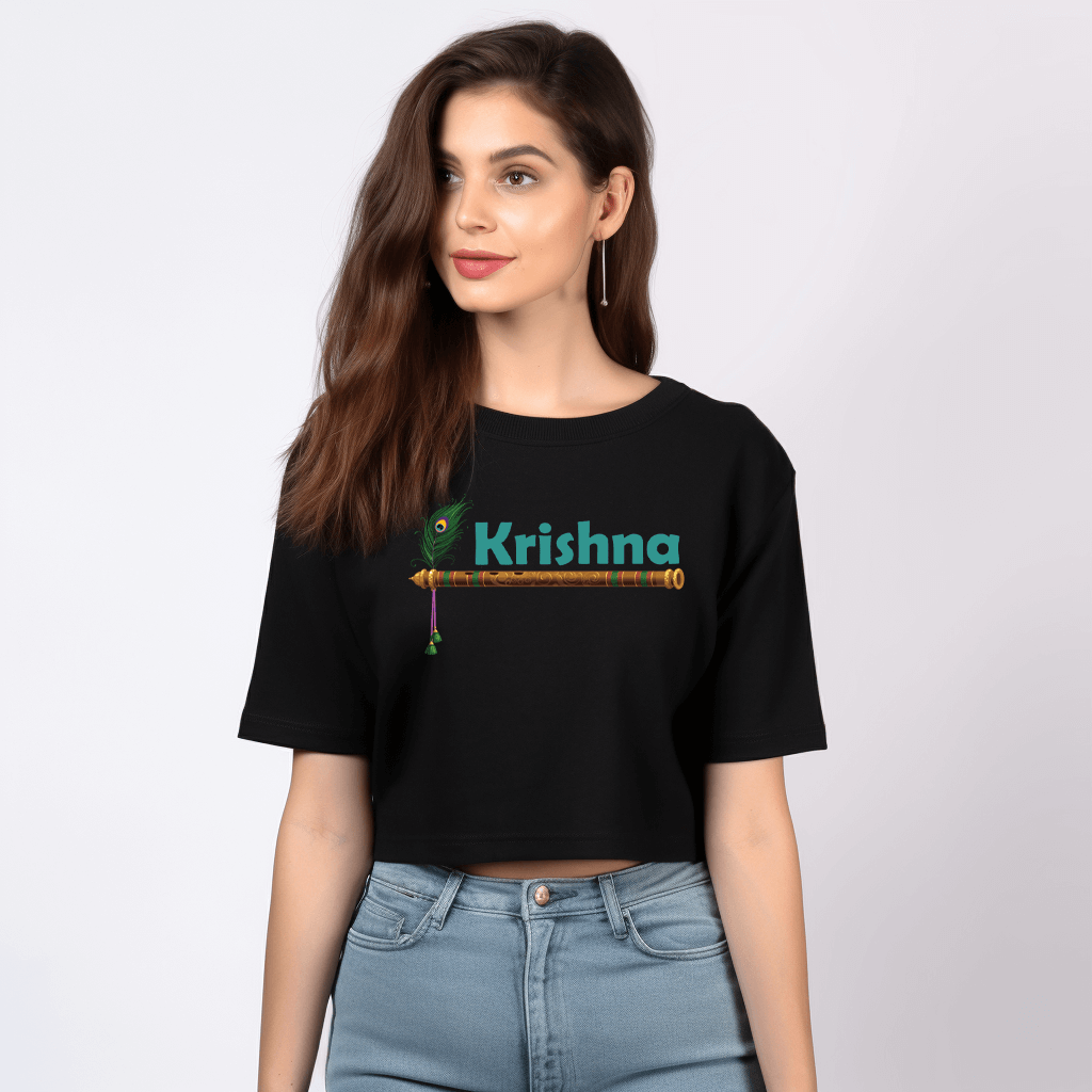 Krishna Printed Crop top for Girl