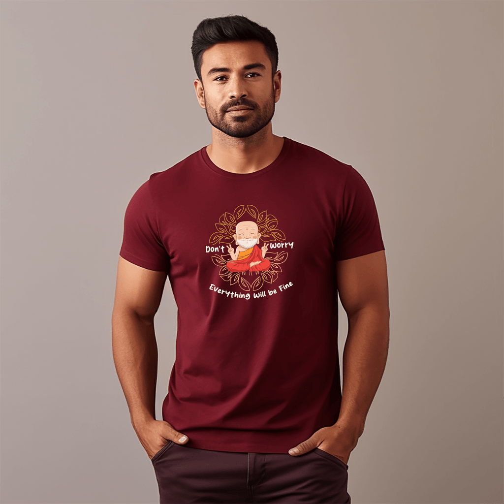 Happy Monk Regular Printed Tshirt for Men and Women