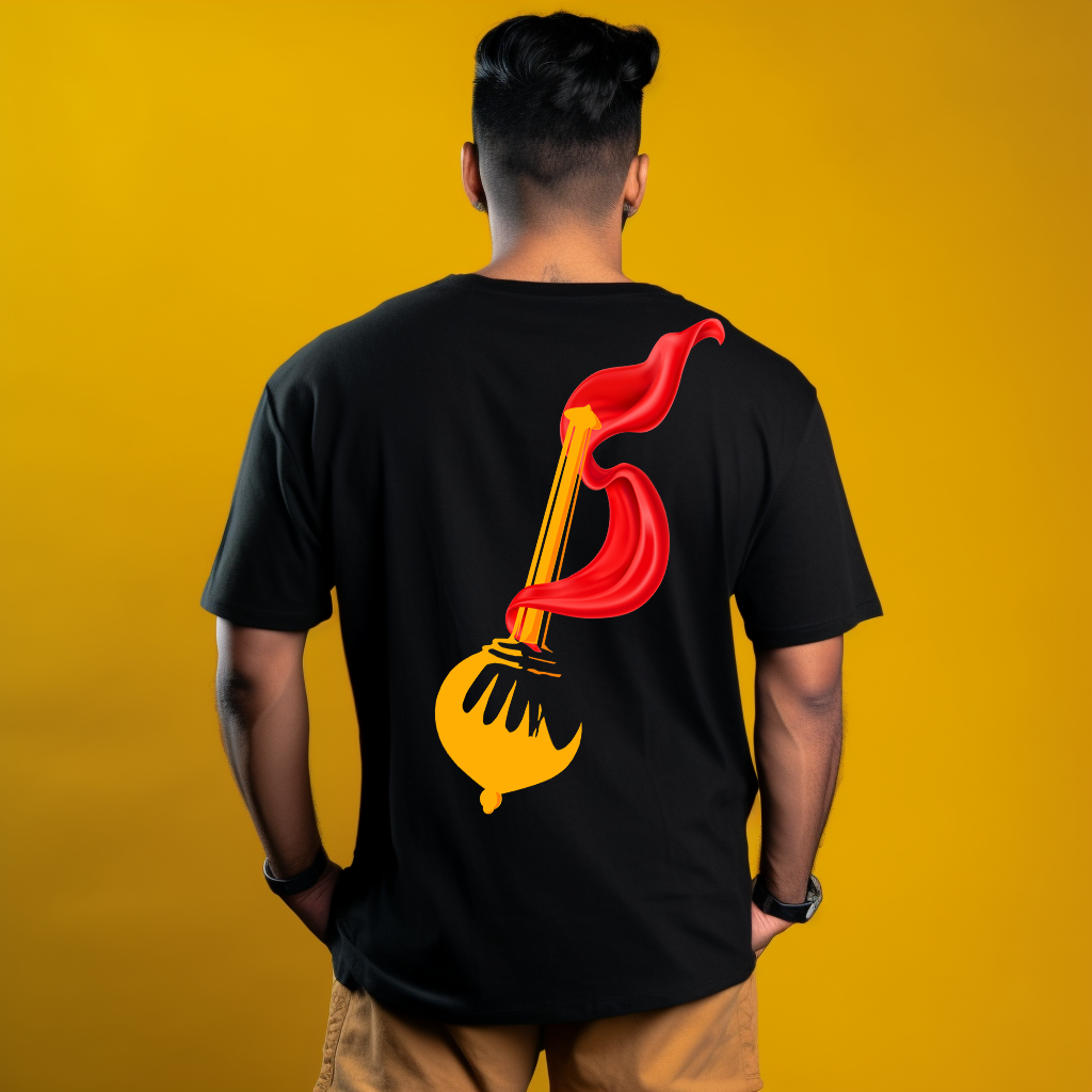 Lord Hanuman Tum Rakshak kahu ko darna Oversized Tshirt