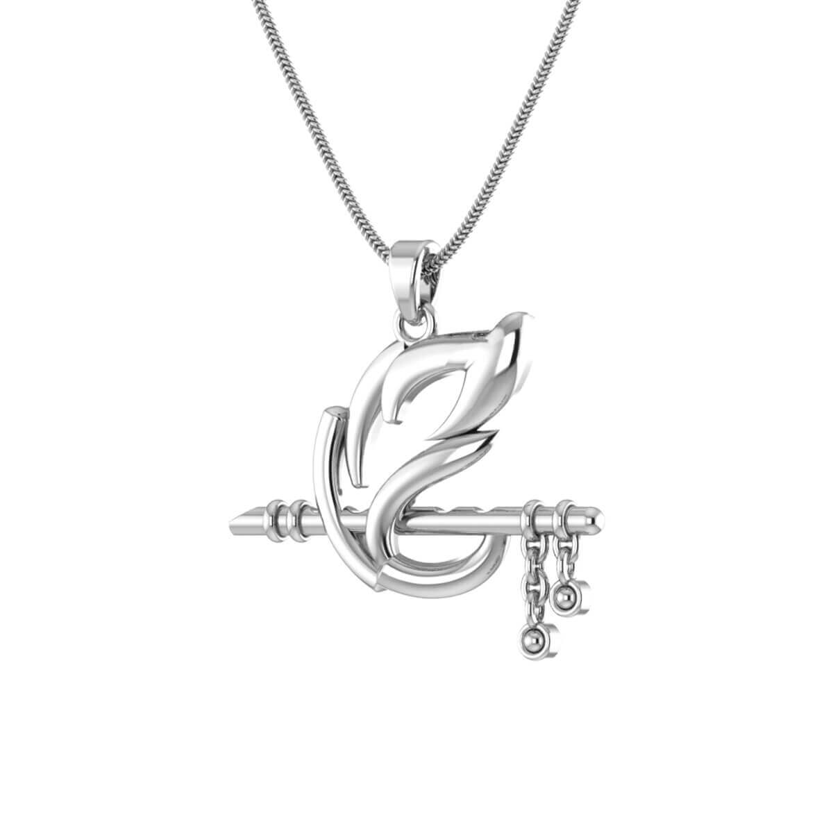 krishna Mor Pankh With Murli Pendant