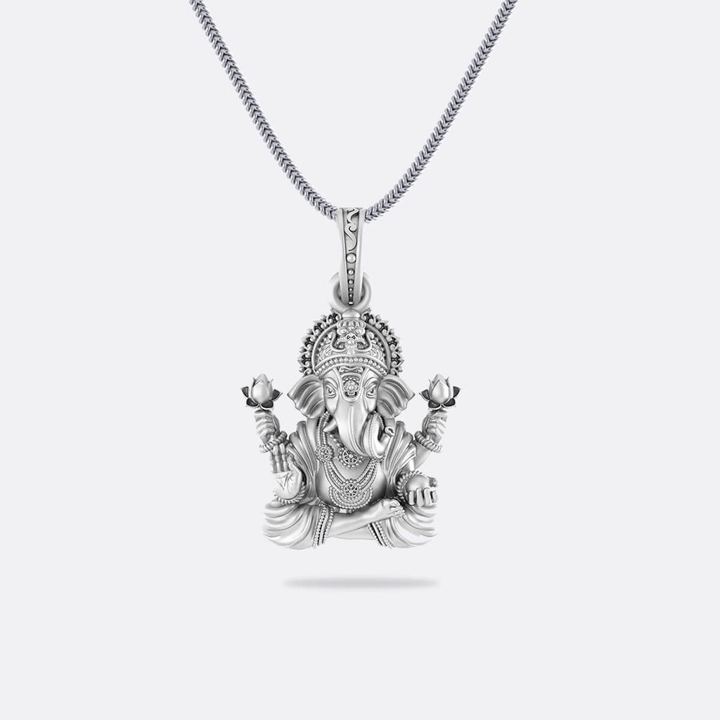 Bhagwan Ganesha Pure Silver Pendant for Men and Women | Ganpati Silver Pendant