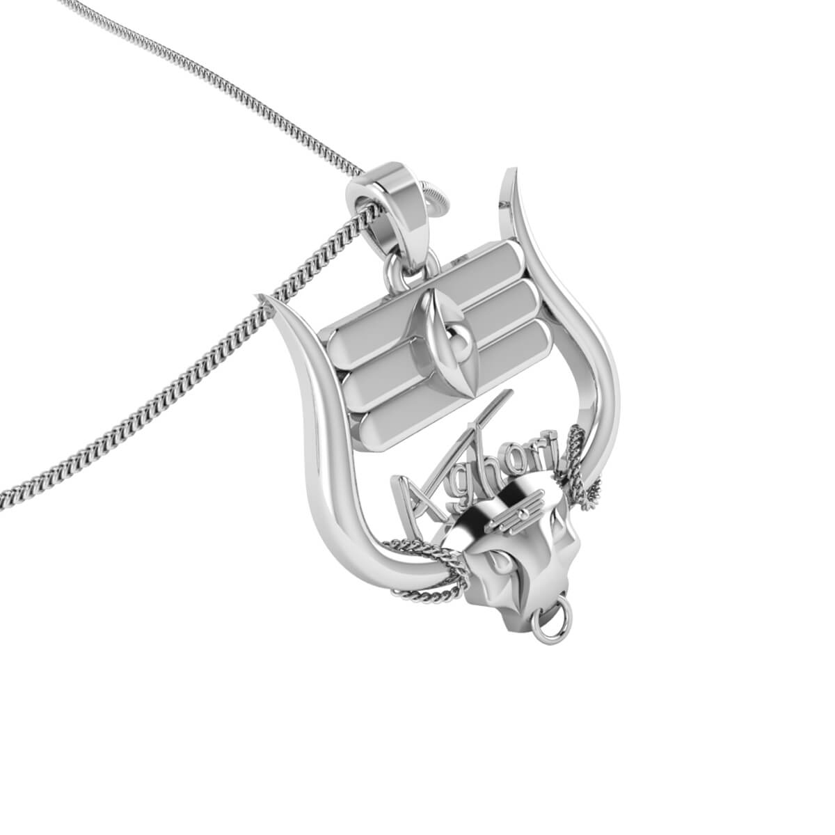 Aghori shiva trishul Silver Pendant