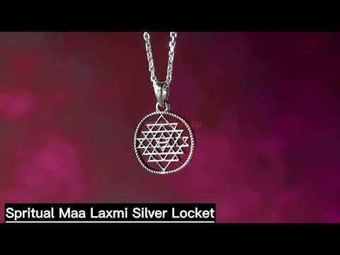 Shree Yantra Pendant With Silver Chain for Men & Women Pure Sterling Silver