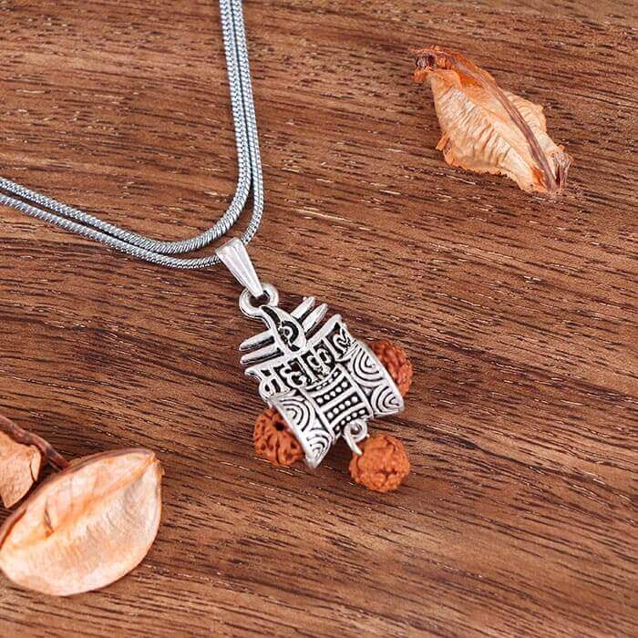 Mahakal Silver Locket Online with Chain – Prabhubhakti