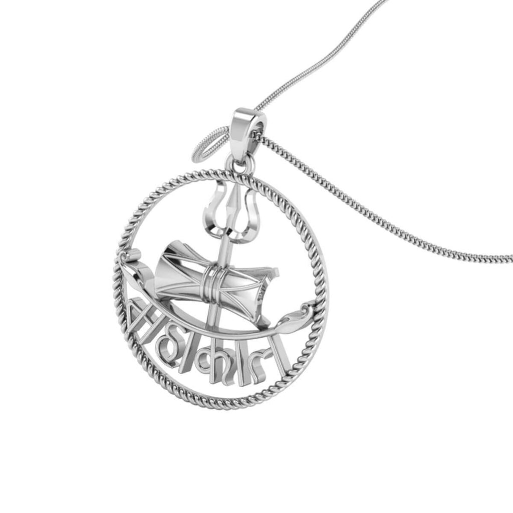 Mahadev Mahakal Locket silver Shiva Trishul With Damru Pendant ...