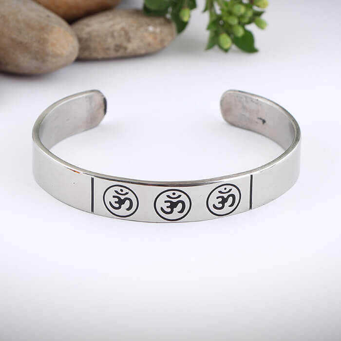 Mens Bracelet Chandi Ka Kada Design For Men Om Silver Bracelet